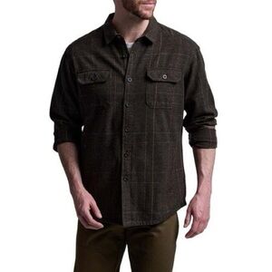 KUHL Men's Kuhl Deviatr Long Sleeve Button Up Shirt Dark Roast XXL